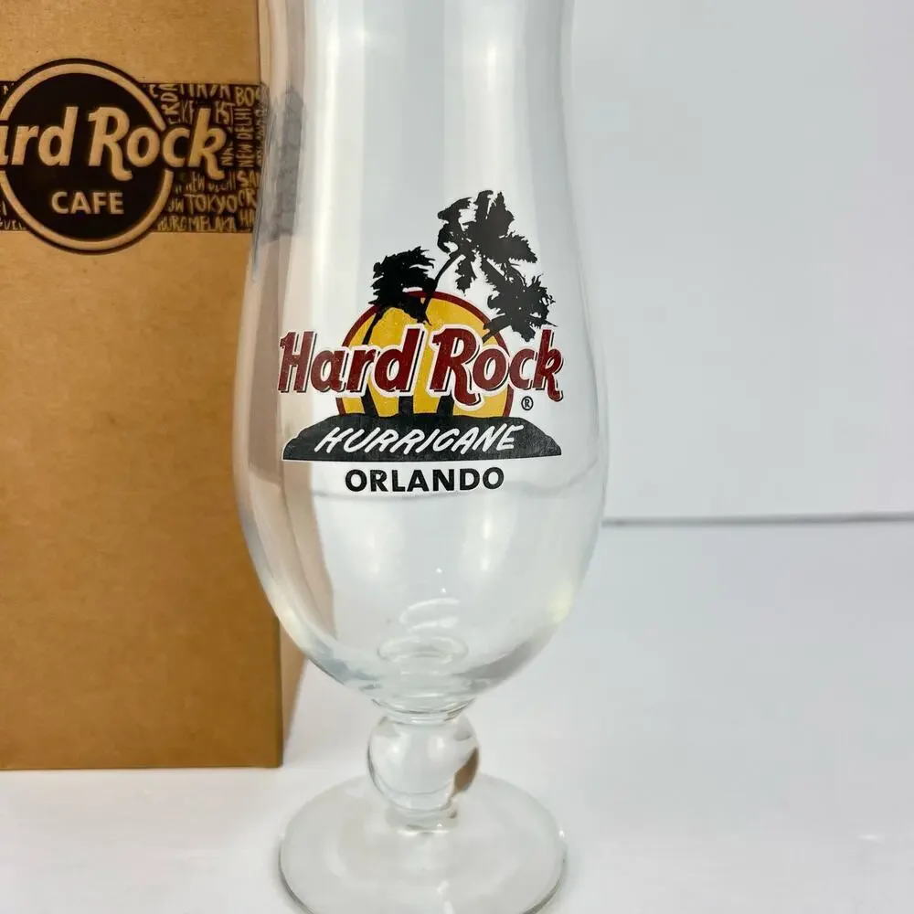 NIB Hard Rock Cafe ORLANDO Hurricane Glass‎ 10
